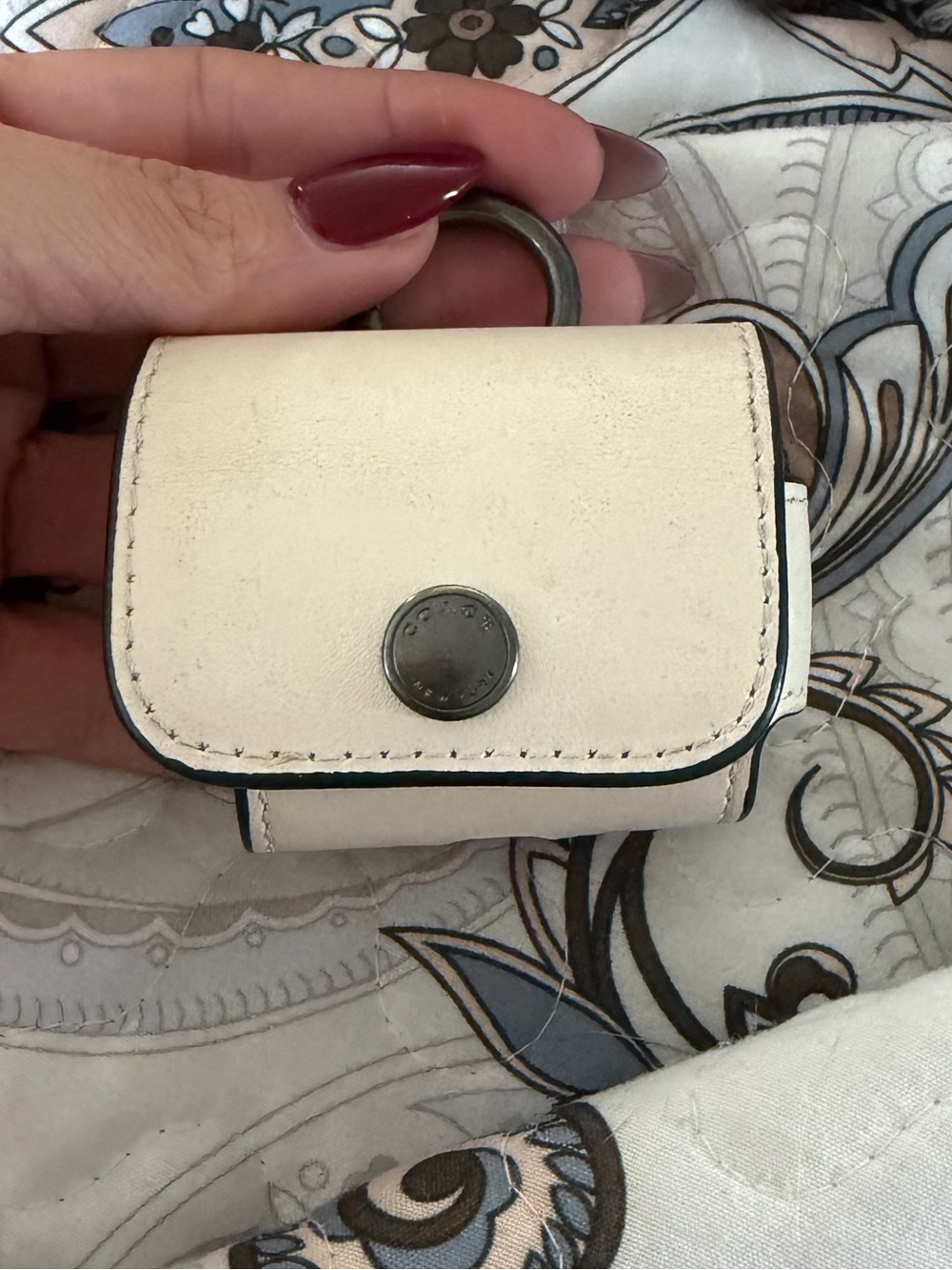 Coach Air Pods Pro Case in Chalk White